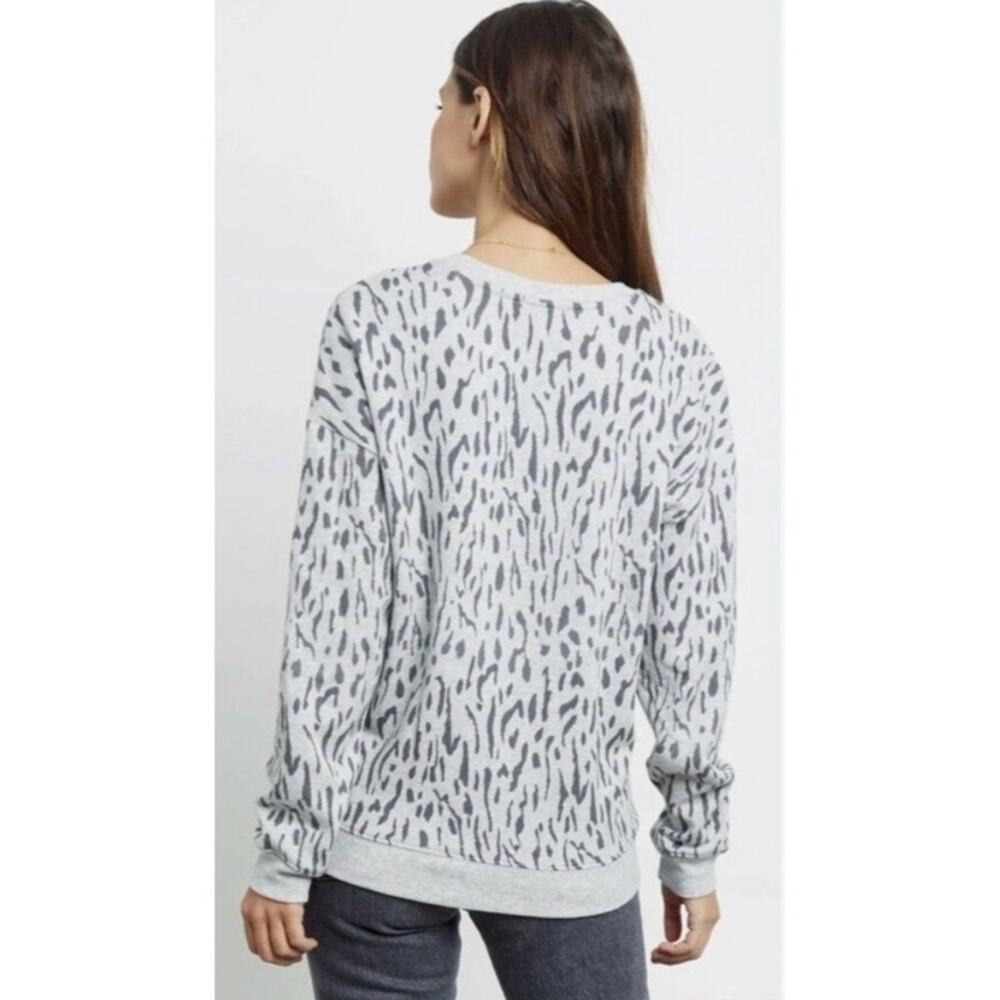 Rails Marlo Sweatshirt Grey Abstract Cheetah Prin… - image 2